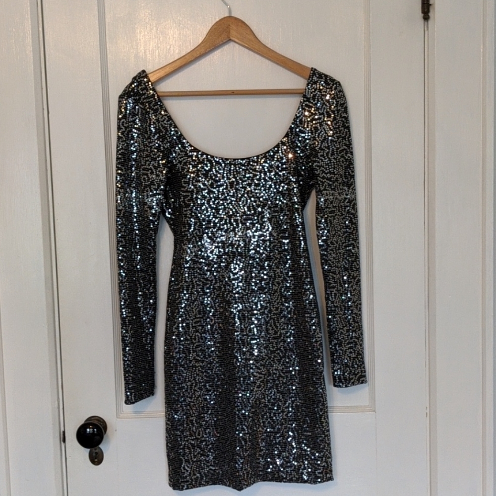Low Back Sequin Party Dress